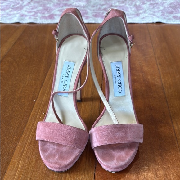 Jimmy Choo Shoes - Jimmy Choo Pink Heels with Suede Finish